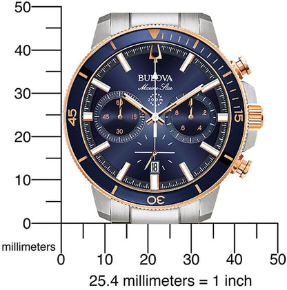 Bulova Marine Star 98B301 Herrenuhr • 200m Wasserdicht • Chronograph