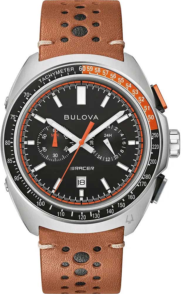Bulova Racer Chronograph 98B427 Herren Uhr • Präzises Quarz-Chronographenwerk • Saphirglas