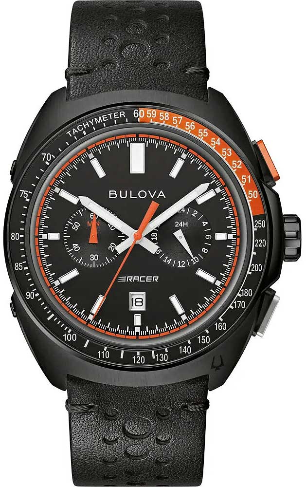 Bulova Racer Chronograph 98B428 Herren Uhr • Saphirglas • Chronograph