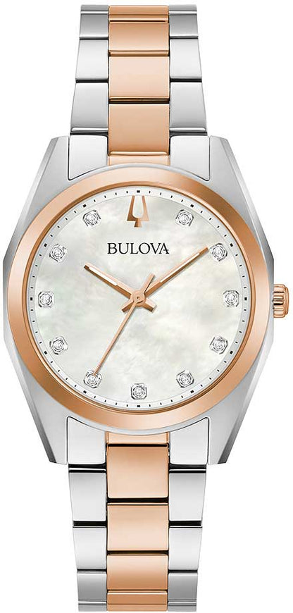Bulova Surveyor 98P207 Damen Uhr • Saphirglas • Diamantbesatz