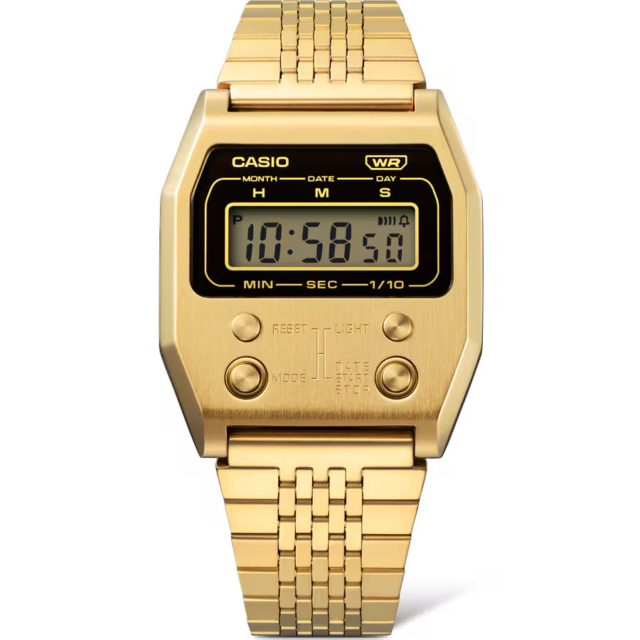 Casio Vintage A1100G-5EF Uhr • Full-Metal Design • Gold-Optik