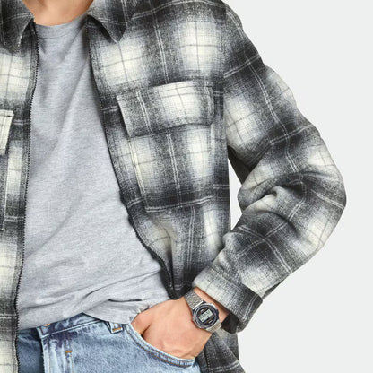 Casio Vintage A171WE-1AEF Uhr • Rundes Retro-Design • Edelstahlarmband