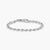 Silbernes Gliederarmband mit Karabinerverschluss und kleinen Verzierungen