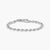 Silbernes Gliederarmband mit Karabinerverschluss und Ornament-Zwischenteil