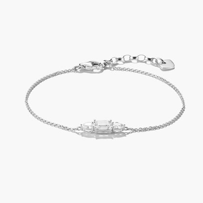 Bracelet with sparkling zirconia stones Bold Elegance Silver