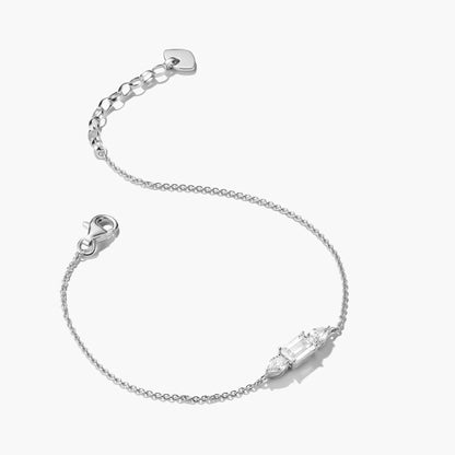 Bracelet with sparkling zirconia stones Bold Elegance Silver
