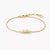 Goldfarbenes Damenarmband mit Zirkonia-Steinen und Schließe
