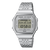 Casio Vintage Armbanduhr mit Metallband, Digitalanzeige und Bluetooth auf dem Zifferblatt