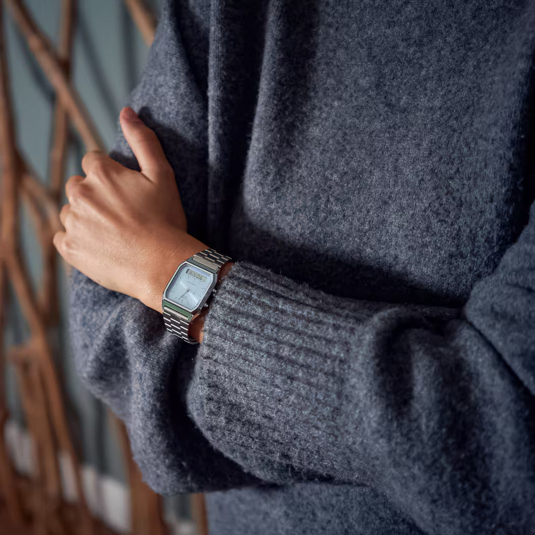 Casio Vintage AQ-230A-2A1MQYES Uhr • Kultiges Retro-Design • Zweite Zeitzone