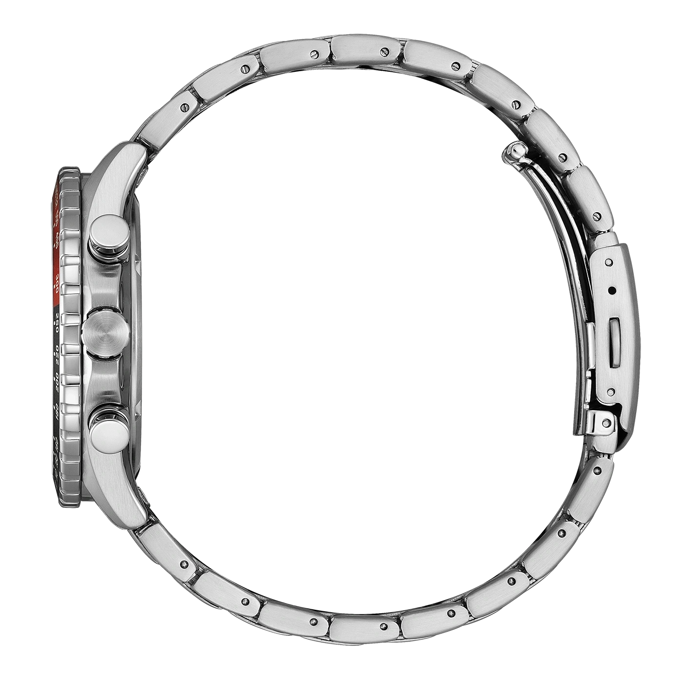 Herrenuhr, Sport-Chronograph aus Edelstahl - Schwarzes Zifferblatt - Citizen Modell: AT2566-88E