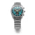 Citizen Super Titanium Herrenuhr mit grünem Zifferblatt, Chronosubziffern und Metallband.