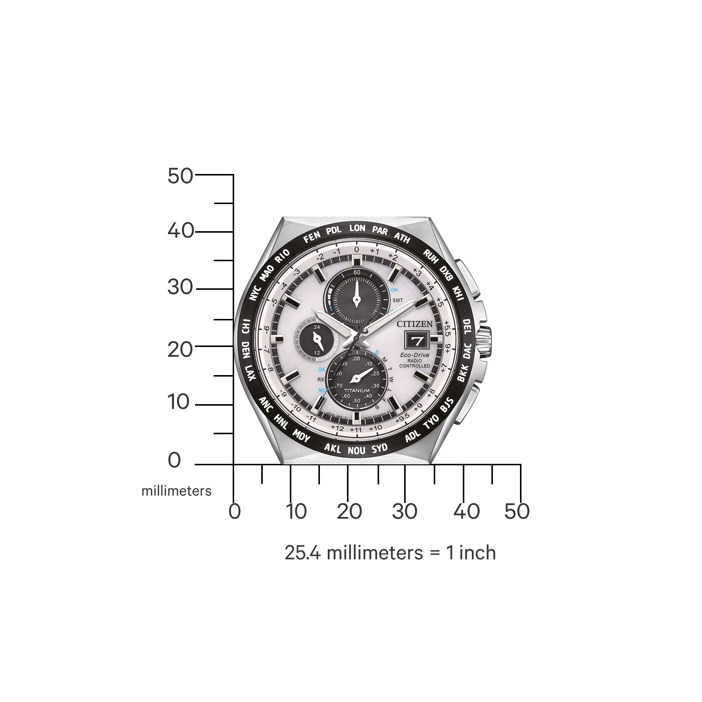 Citizen Radio-Controlled AT8238-84A Uhr • Eco-Drive • Super Titanium