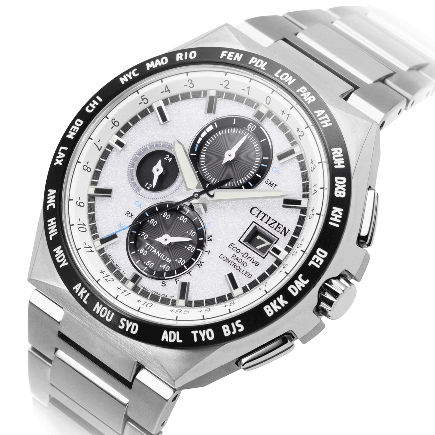 Citizen Radio-Controlled AT8238-84A Uhr • Eco-Drive • Super Titanium