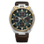 Citizen Promaster Land Herrenarmbanduhr mit grünem Zifferblatt, Lederarmband, Chrono-Optik