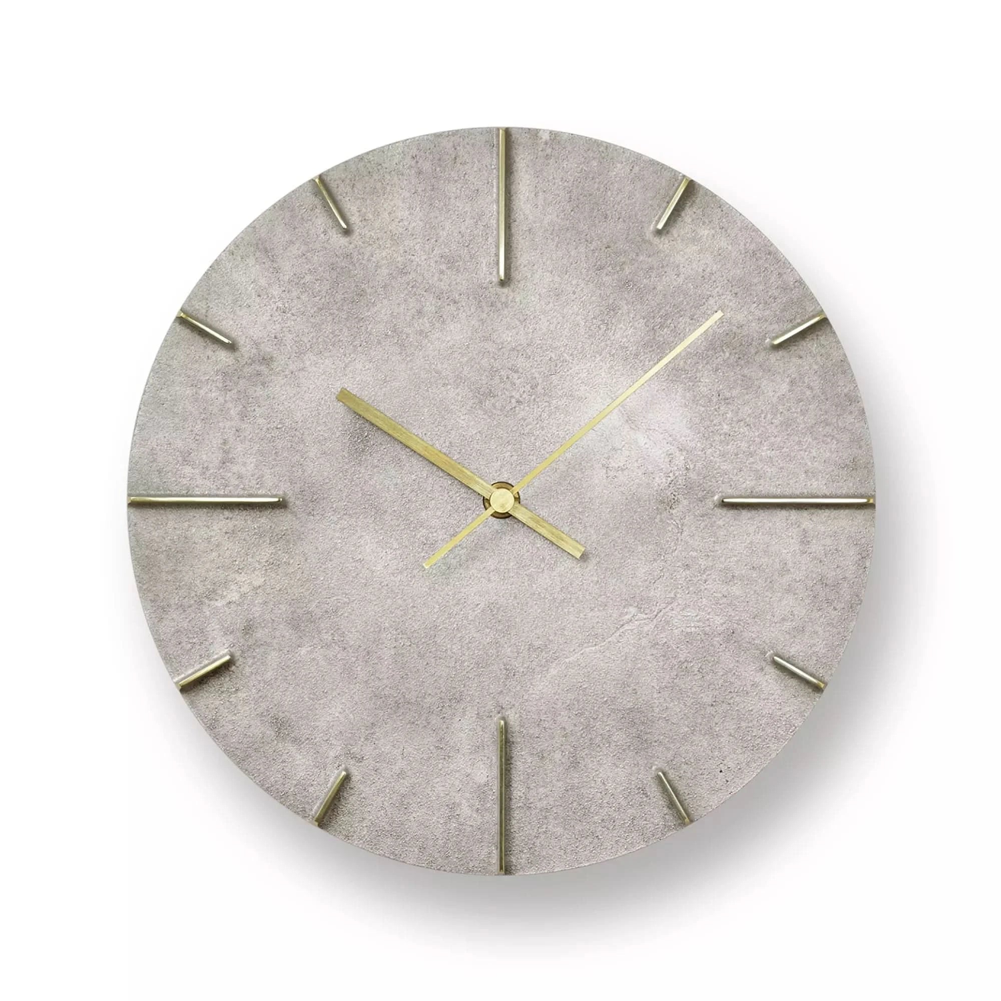 Lemnos Quaint AZ15-06 Wanduhr Silber • Massives Messinggehäuse • Japanisches Design