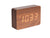 Karlsson Square KA5653DW Wecker Dunkelholz • LED-Display mit Datum & Temperatur • USB-betrieben