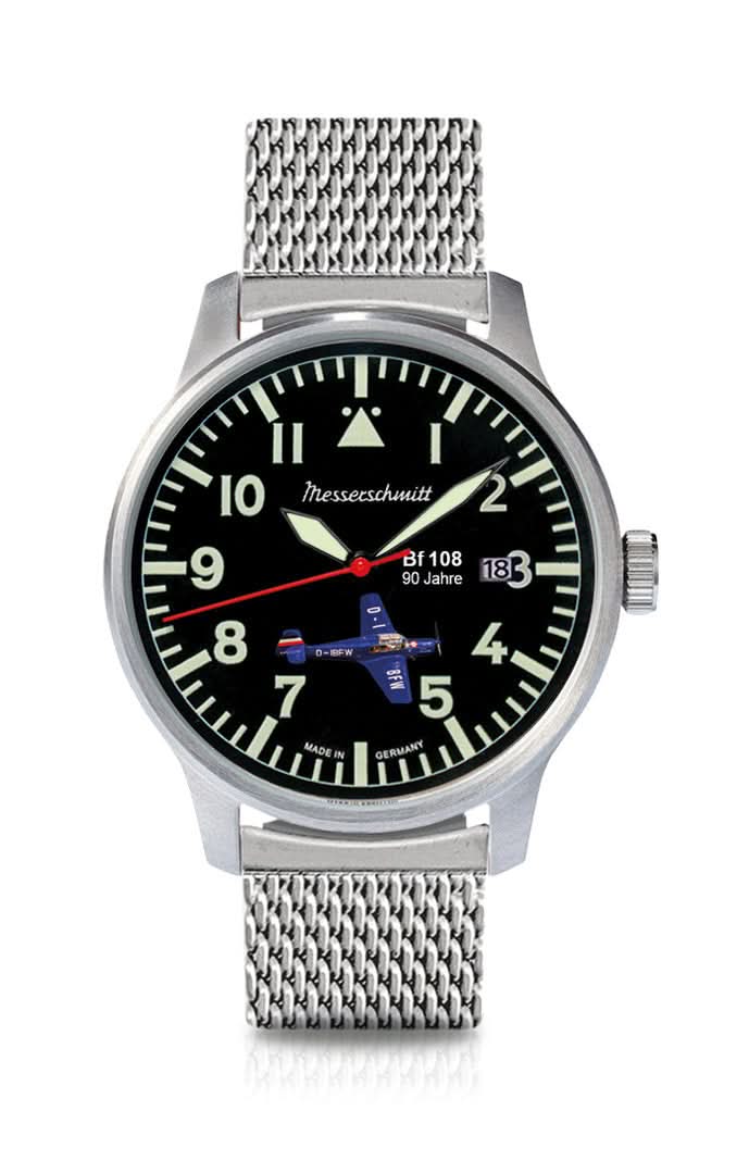 Messerschmitt ME-42BF108L Men's Watch • Precise quartz movement • Mineral glass • Luminous hands