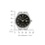 Citizen Eco-Drive Herrenuhr mit rundem silbernem Gehäuse, schwarzem Zifferblatt und Edelstahlband