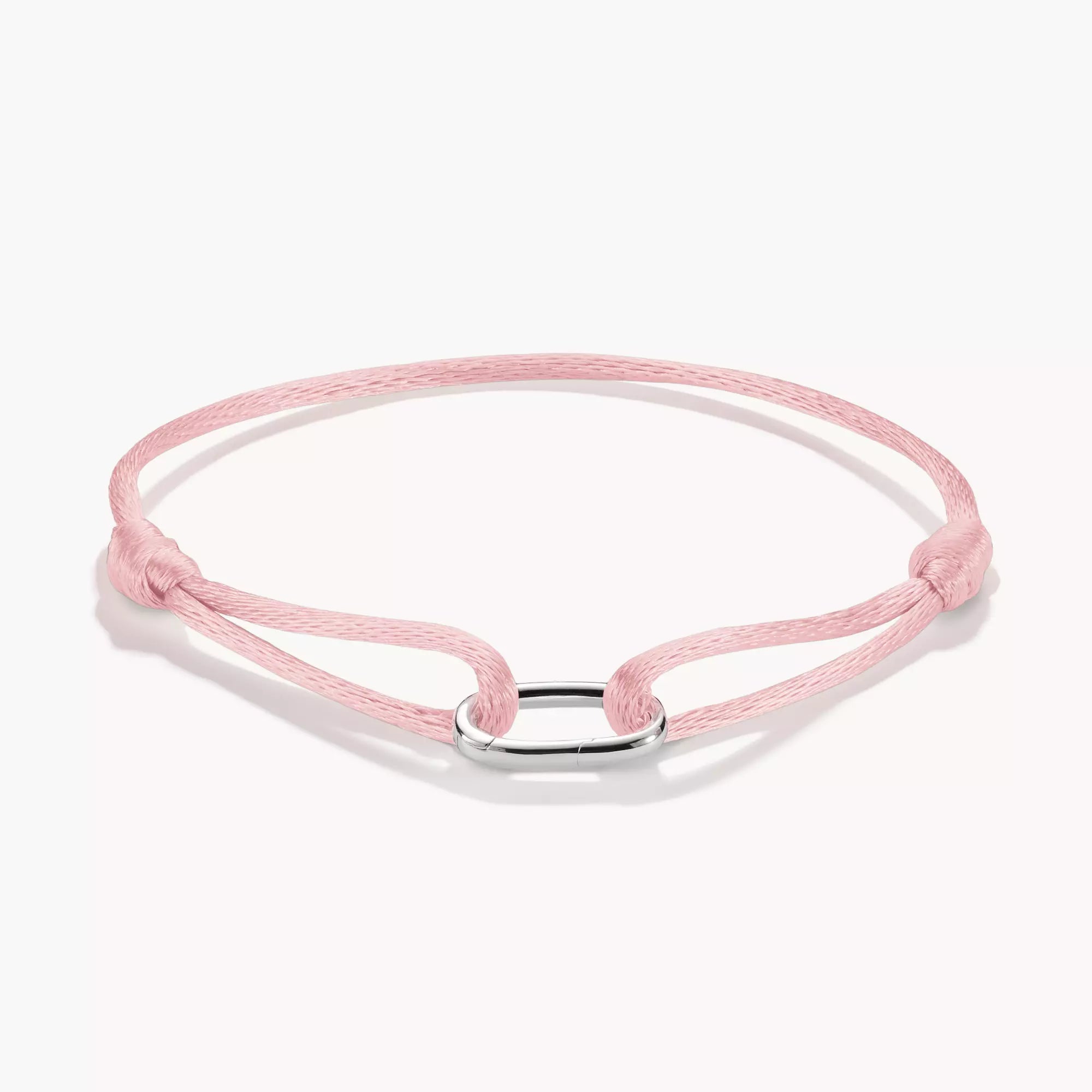 Textilarmband pink Connect Silber