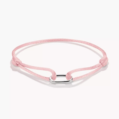 Textilarmband pink Connect Silber