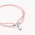 Textilarmband pink Connect Silber