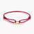 Rotes Textilarmband mit goldfarbenem Connect-Verschluss und gedrehter Kordel