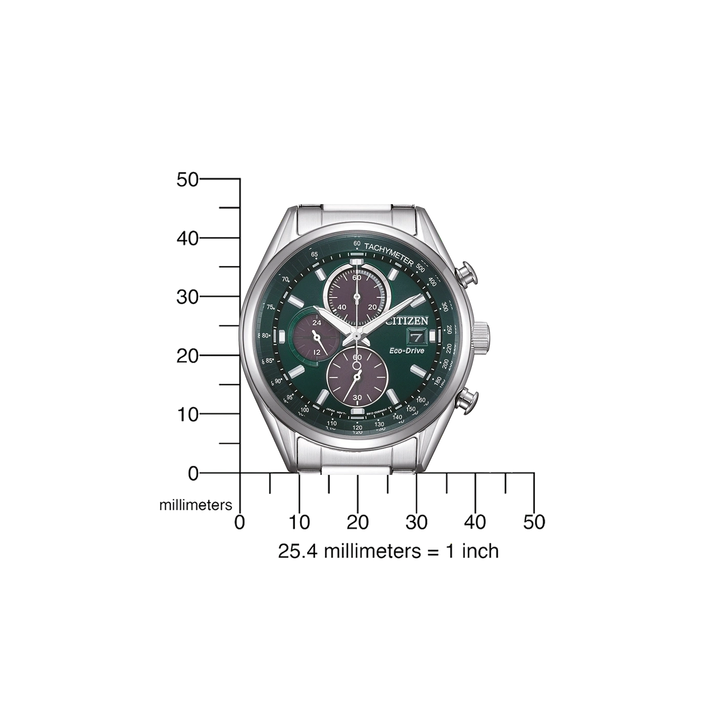 Citizen Eco-Drive CA0459-79X Herrenuhr • Eco-Drive Solar-Antrieb • Grünes Zifferblatt