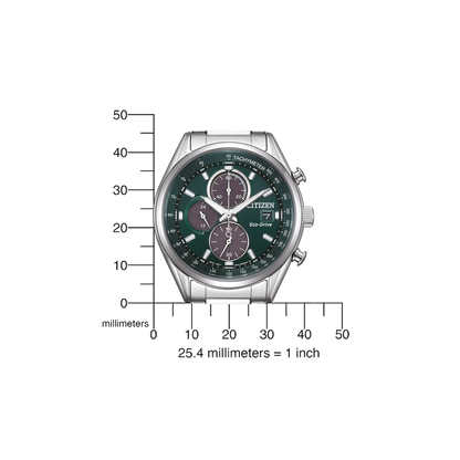 Citizen Eco-Drive CA0459-79X Herrenuhr • Eco-Drive Solar-Antrieb • Grünes Zifferblatt