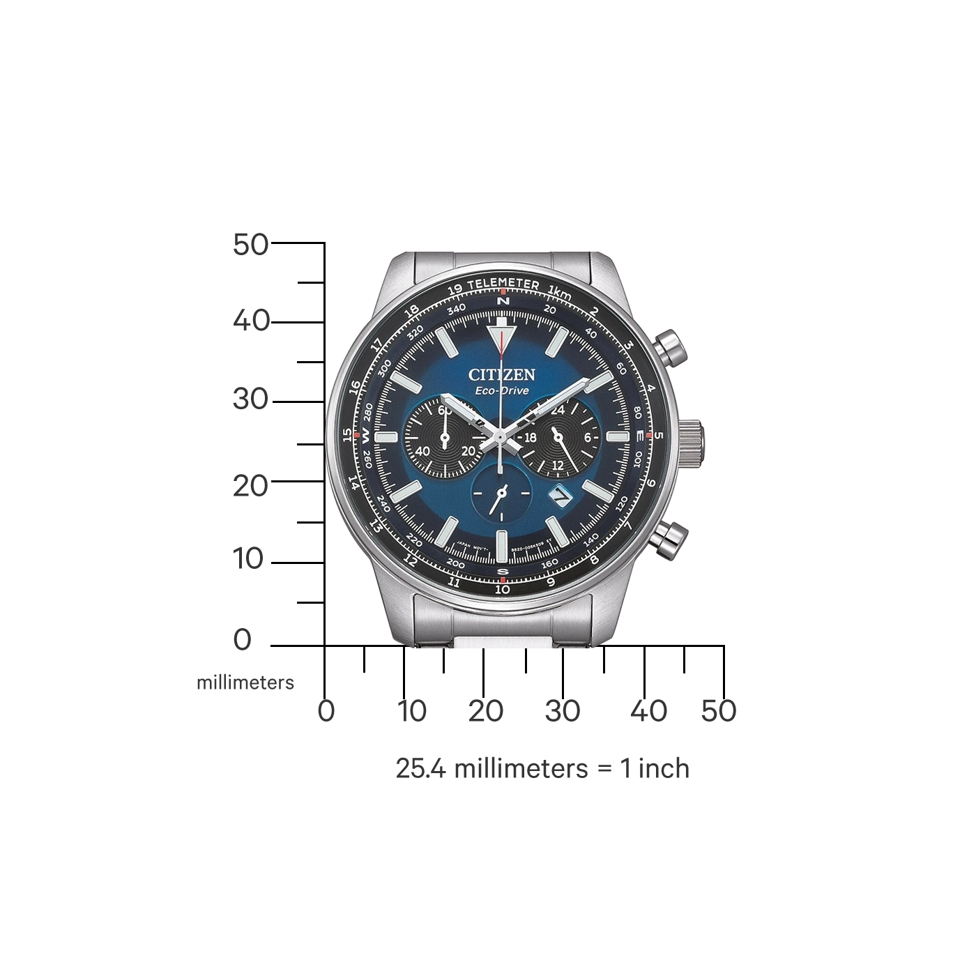 Citizen CA4500-91L Herrenuhr • Eco-Drive Lichtantrieb • Präziser Chronograph