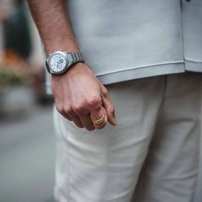 Citizen Eco-Drive Chronograph CA4690-51A Uhr • Solarantrieb • Panda-Design