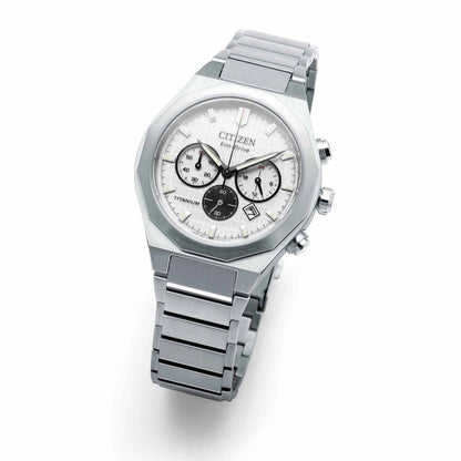 Citizen Eco-Drive Chronograph CA4690-51A Uhr • Solarantrieb • Panda-Design