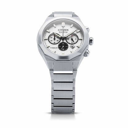 Citizen Eco-Drive Chronograph CA4690-51A Uhr • Solarantrieb • Panda-Design