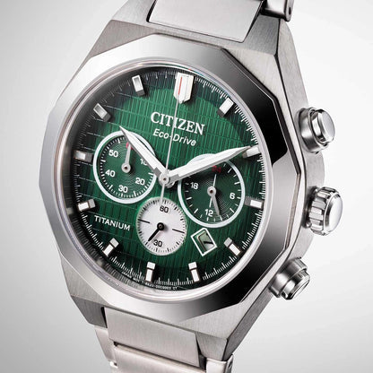 Citizen Sport CA4691-59X Uhr • Eco-Drive Solar • Grünes Ziffernblatt