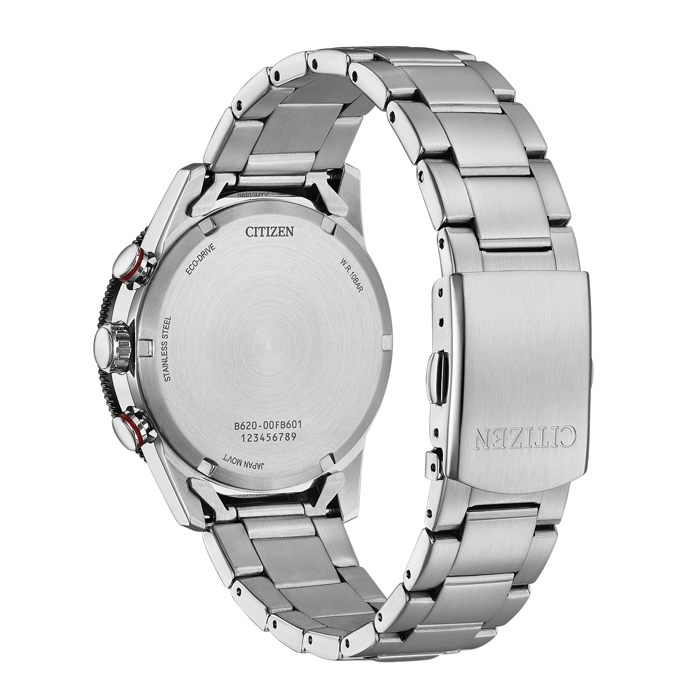 Herrenuhr, Solaruhr aus Edelstahl - Schwarzes Zifferblatt - Citizen Modell: CA4714-55E