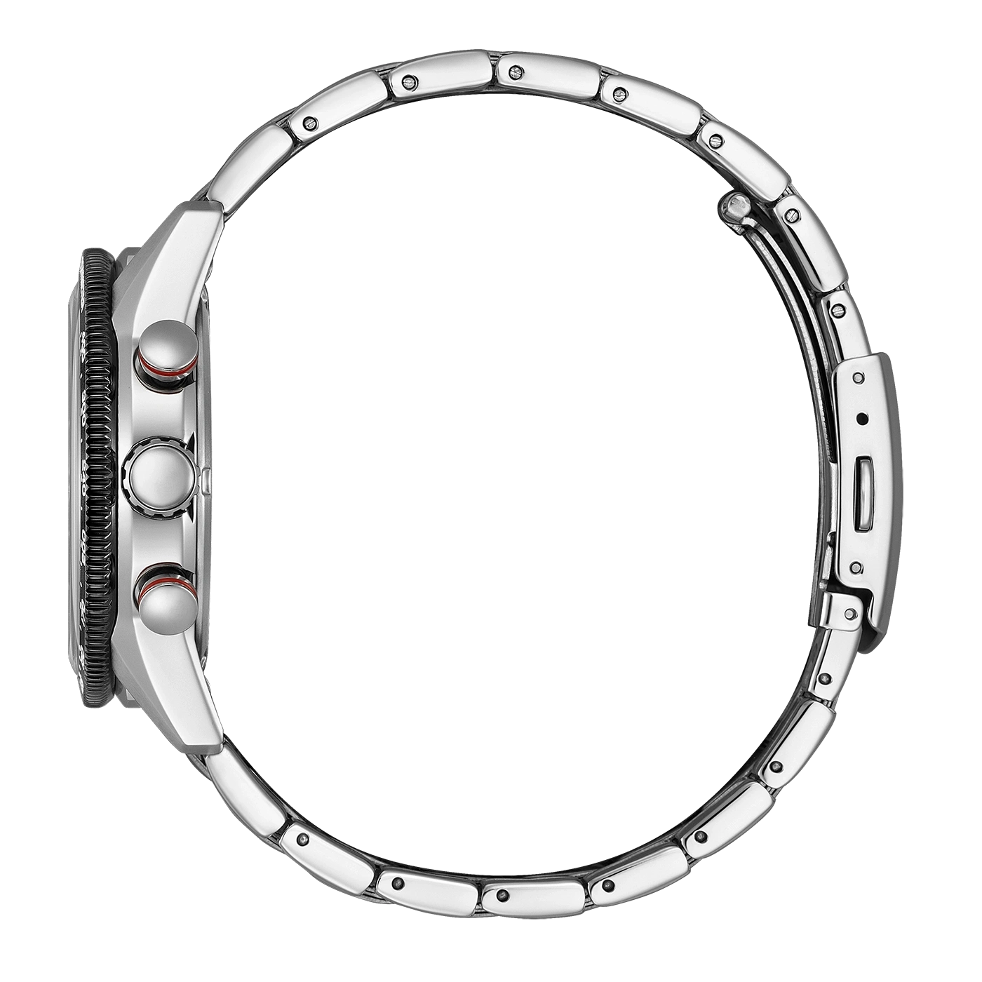 Herrenuhr, Solaruhr aus Edelstahl - Schwarzes Zifferblatt - Citizen Modell: CA4714-55E