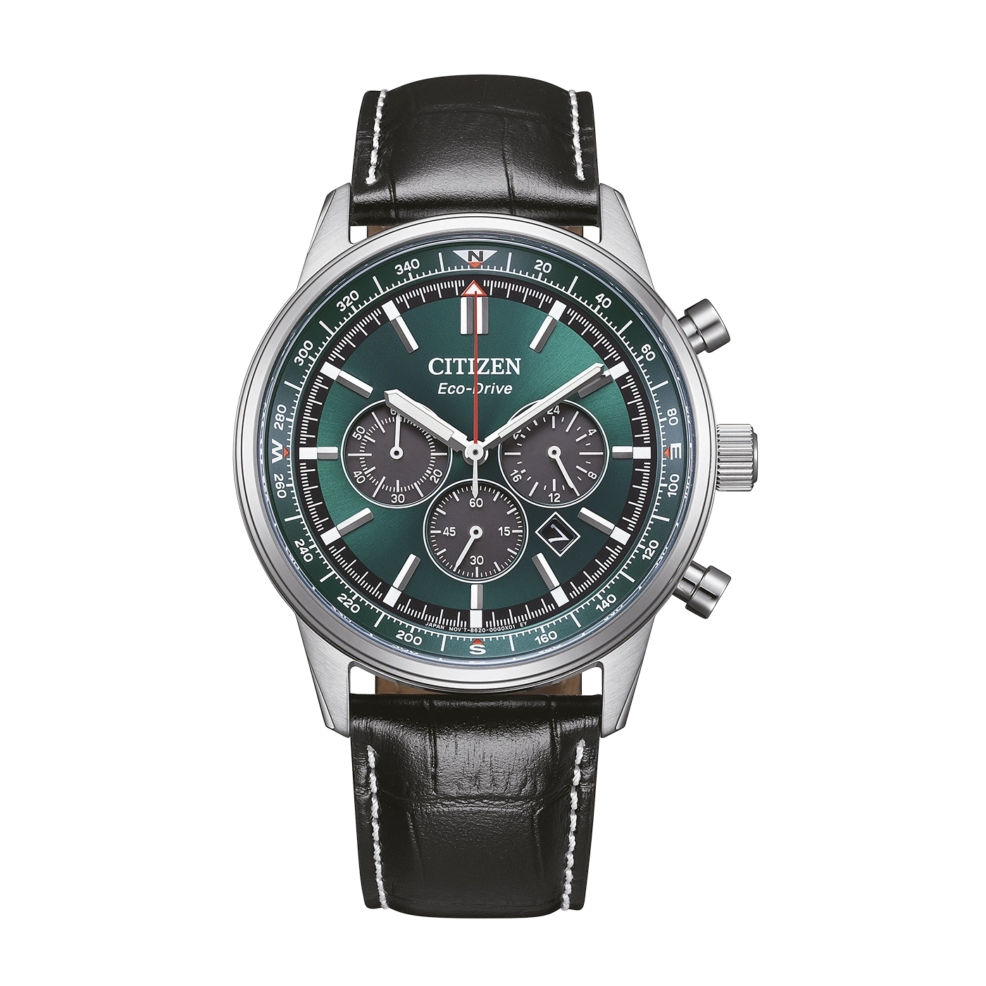 Citizen Classic Chronograph CA4720-01X Herrenuhr • Eco-Drive • Grünes Zifferblatt