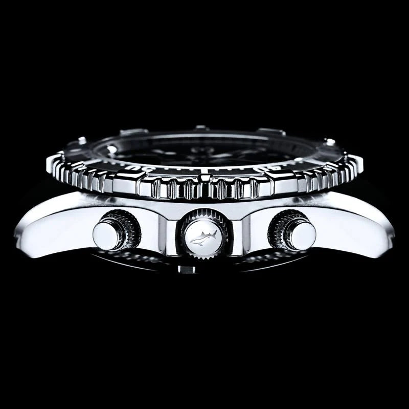 Chris Benz Depthmeter Chronograph 300M CB-C300X-LB-NBS Herren Uhr • Hai-Proof • Saphirglas