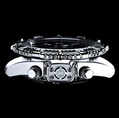 Chris Benz DEPTHMETER DIGITAL 200M CB-D200X-D-MB Uhr • Hai-Proof Taucheruhr • Saphirglas