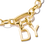 Goldfarbener Buchstaben-D-Charms an Kette mit Gliederverbindung