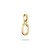 Goldener Charm-Anhänger Buchstabe O mit Öse zum Einhängen