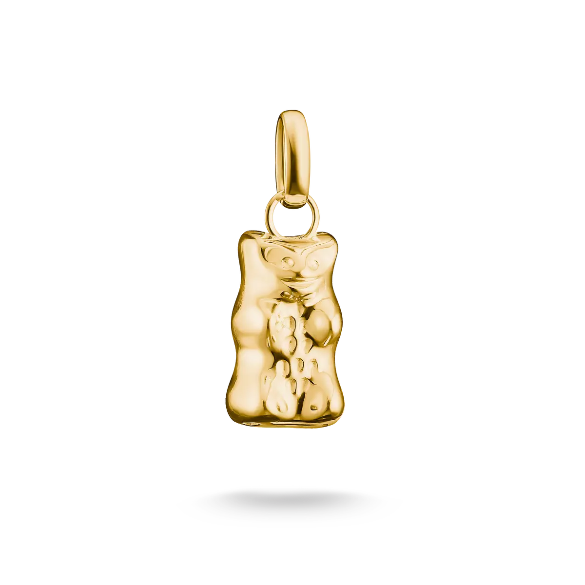 Vergoldeter Goldbär-Charm-Anhänger aus Silber, mit Öse