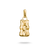 Vergoldeter Goldbär-Charm-Anhänger aus Silber, mit Öse