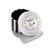 Runder Charm-Anhänger mit Snoopy-Motiv, silberfarbener Schrift 'CHAMP CLUB', Schwarz-Weiß