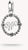 Elegant Wednesday W Zirconia Silver Charm Pendant Connect - THOMAS SABO Model: CC1317-643-11