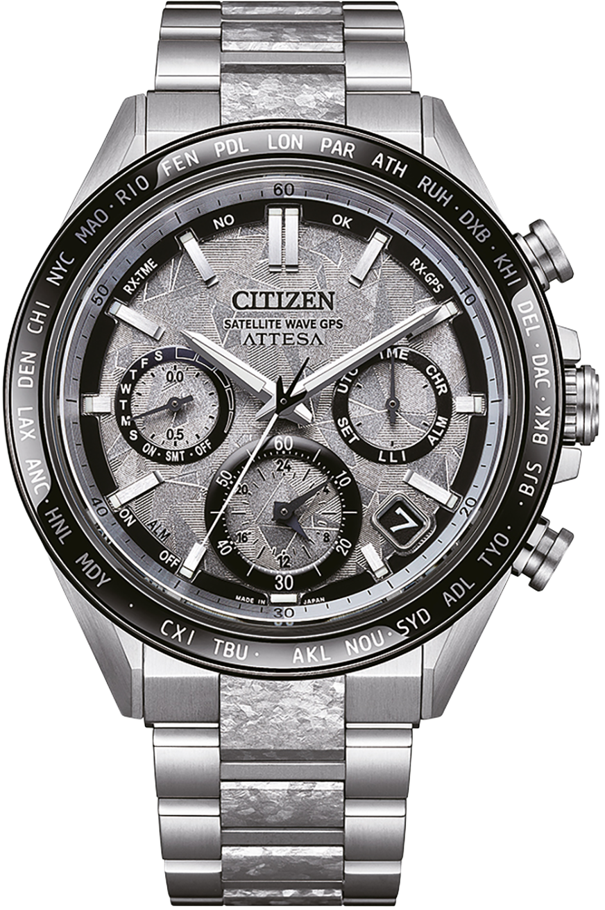 Citizen Attesa CC4076-65A Uhr • GPS Satellite Wave • Super Titanium