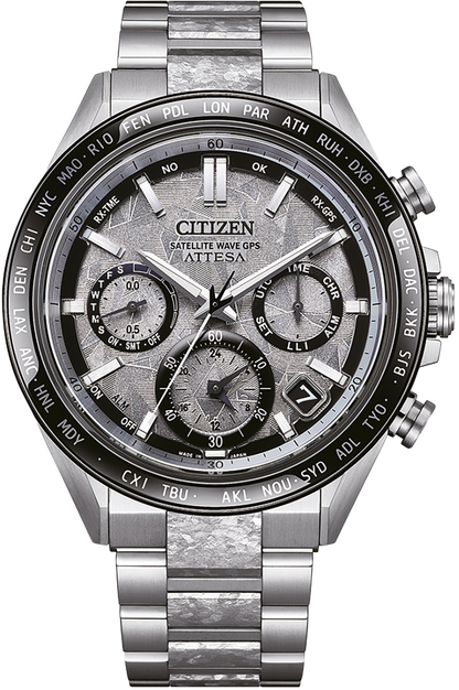Citizen Attesa CC4076-65A Uhr • GPS Satellite Wave • Super Titanium