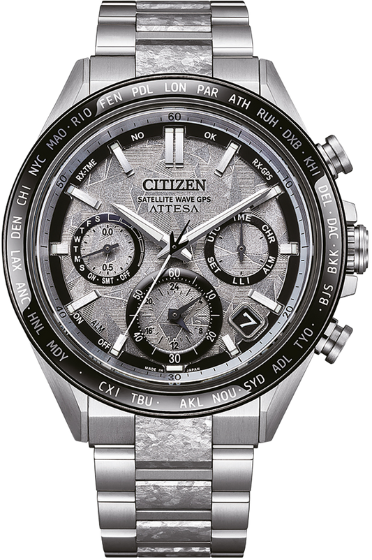 Citizen Attesa CC4076-65A Uhr • GPS Satellite Wave • Super Titanium