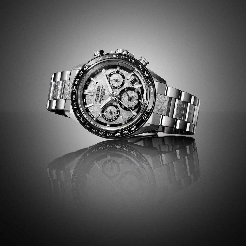 Citizen Attesa CC4076-65A Uhr • GPS Satellite Wave • Super Titanium