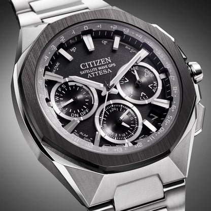 Citizen Attesa CC4104-53E Uhr • Eco-Drive GPS • Super Titanium