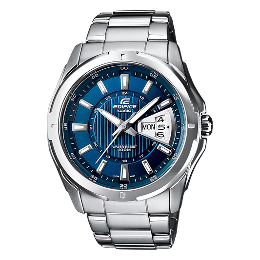 Casio Edifice EF-129D-2AVEF Herren Uhr • Präzises Quarzwerk • Robustes Edelstahl